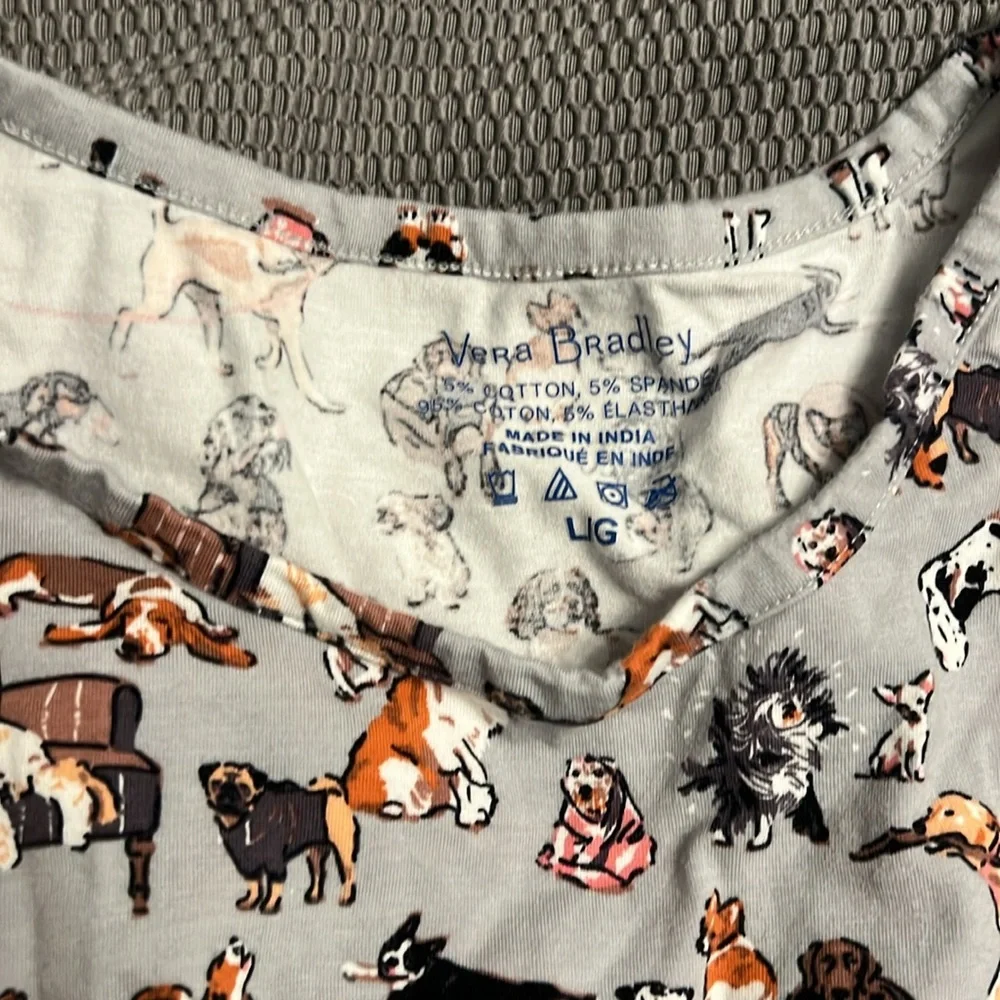 Vera Bradley Dog Pattern Sleep Shirt - Picture 2 of 5